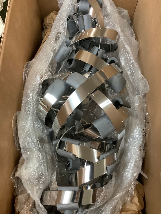 Jacco Maris Monotone oval suspension 6 light stainless steel light fixture (1 of 1)