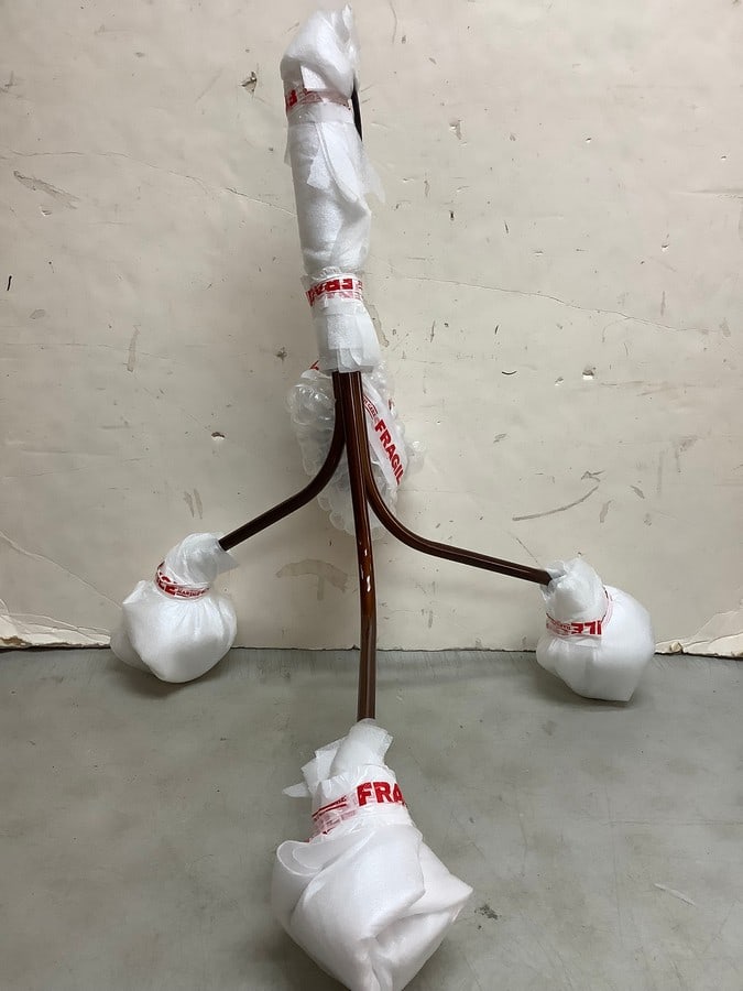 3 bulb curve cluster copper pendant light fixture(31in.tall) (1 of 1)