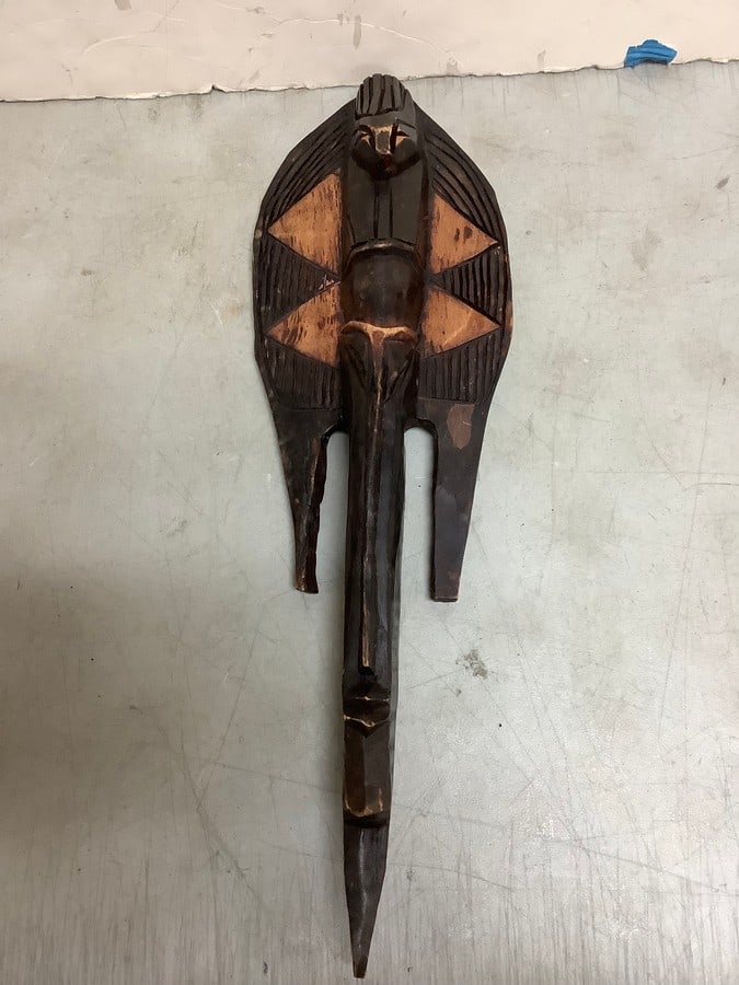 Hand carved african fish mask(22in.long): Hand carved african fish mask(22in.long)