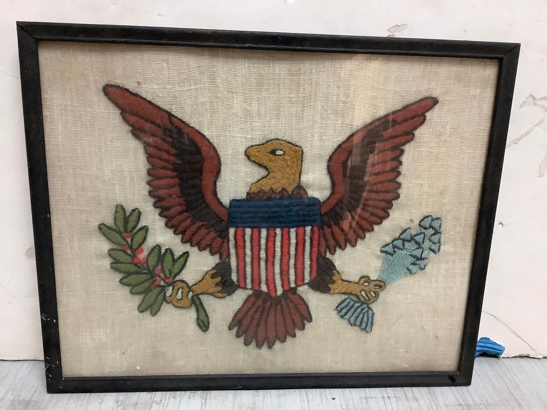 Framed united states stitch art 11.75x14.75: Framed united states stitch art 11.75x14.75