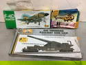Vintage models(The Lindberg Line F-4D phantom, Big Thunder Railway gun car, and more