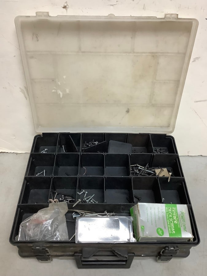 Plastic Organizer (5.25inx15inx12.5in) with Various Screws (1 of 1)
