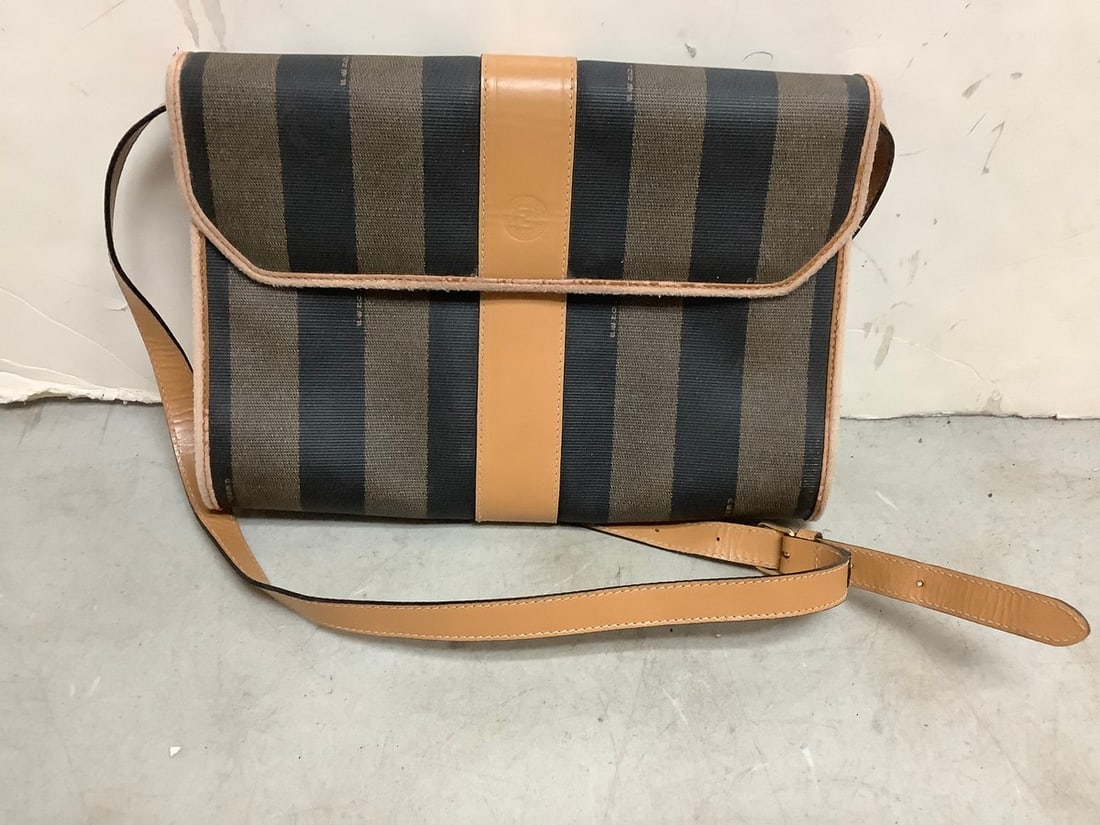Authentic Vintage Fendi Shoulder Bag with Straps - Italy (Has minimal wear on the edges, nice (1 of 1)