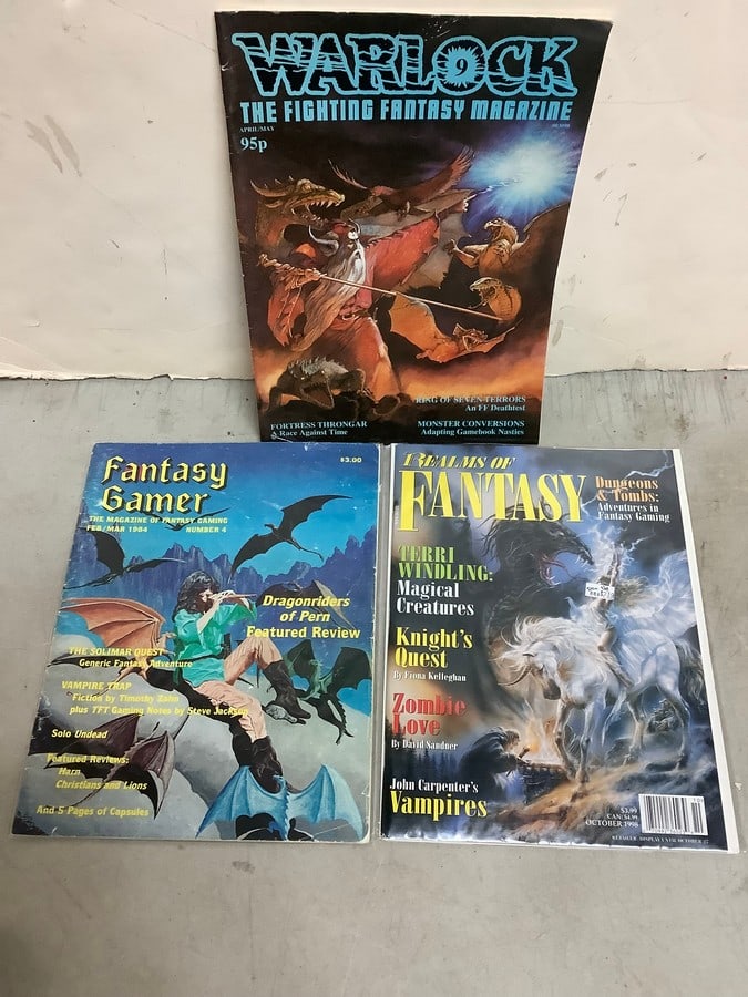 Vintage Role Playing Game Magazines - Warlock, Fantasy & Fantasy Gamer (1 of 1)