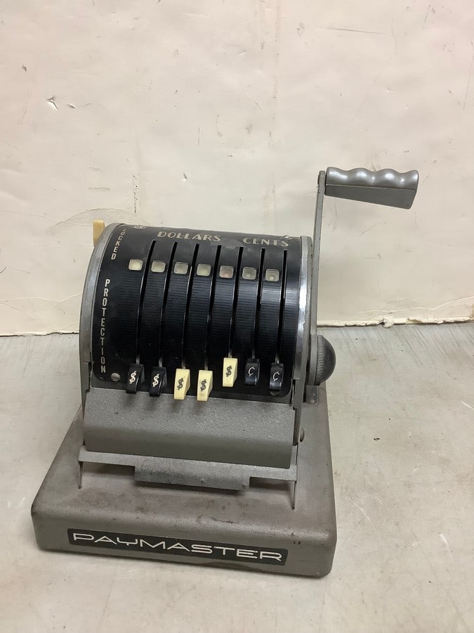 Vintage Paymaster Machine (7in Tall) (1 of 1)