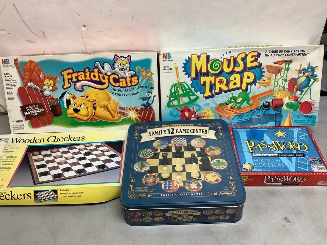Various Board Games (Mouse Trap, Fraidy Cats, Password, etc) (1 of 1)