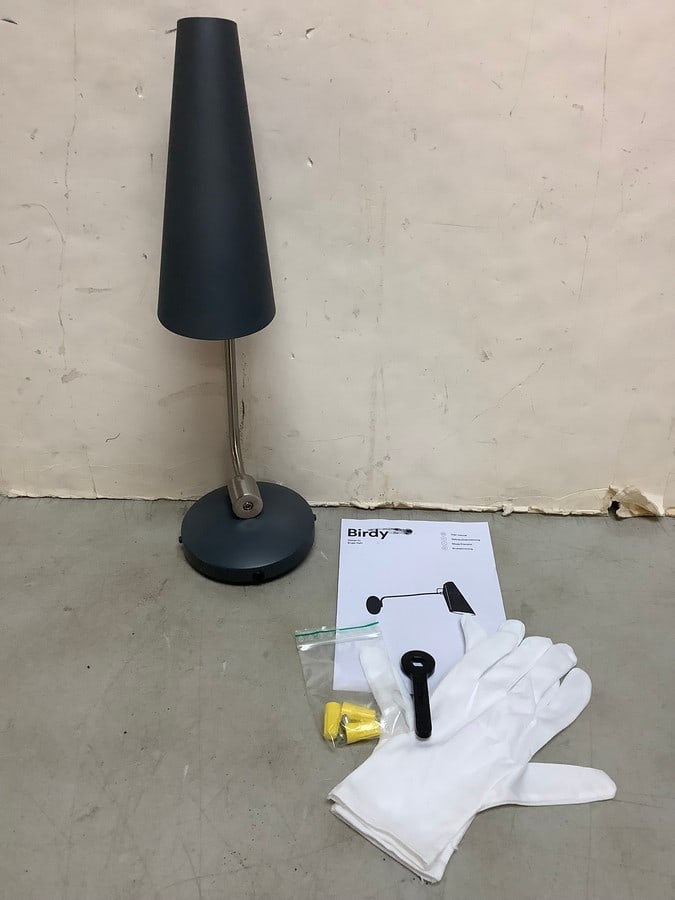 Birdy wall grey/steel light fixture design by Birger Dahl (1 of 1)