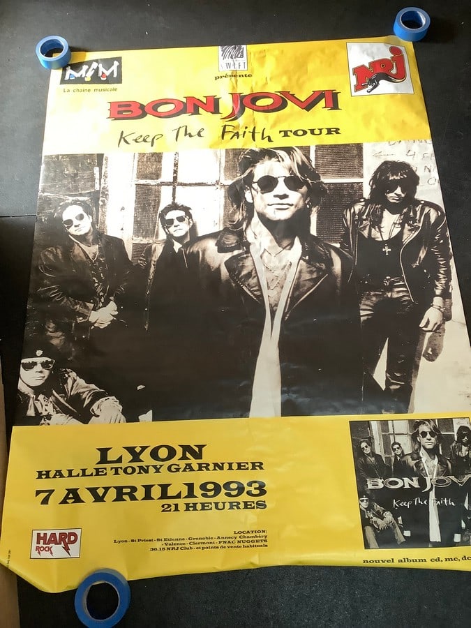 1993 Bon Jovi Keep The Faith Tour Poster(45.5in.x62in.)