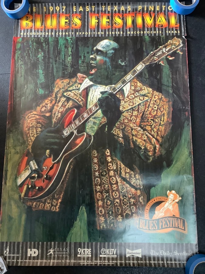1997 East Texas Pineton Blues Festival poster(27in.x39in.): 1997 East Texas Pineton Blues Festival poster(27in.x39in.)