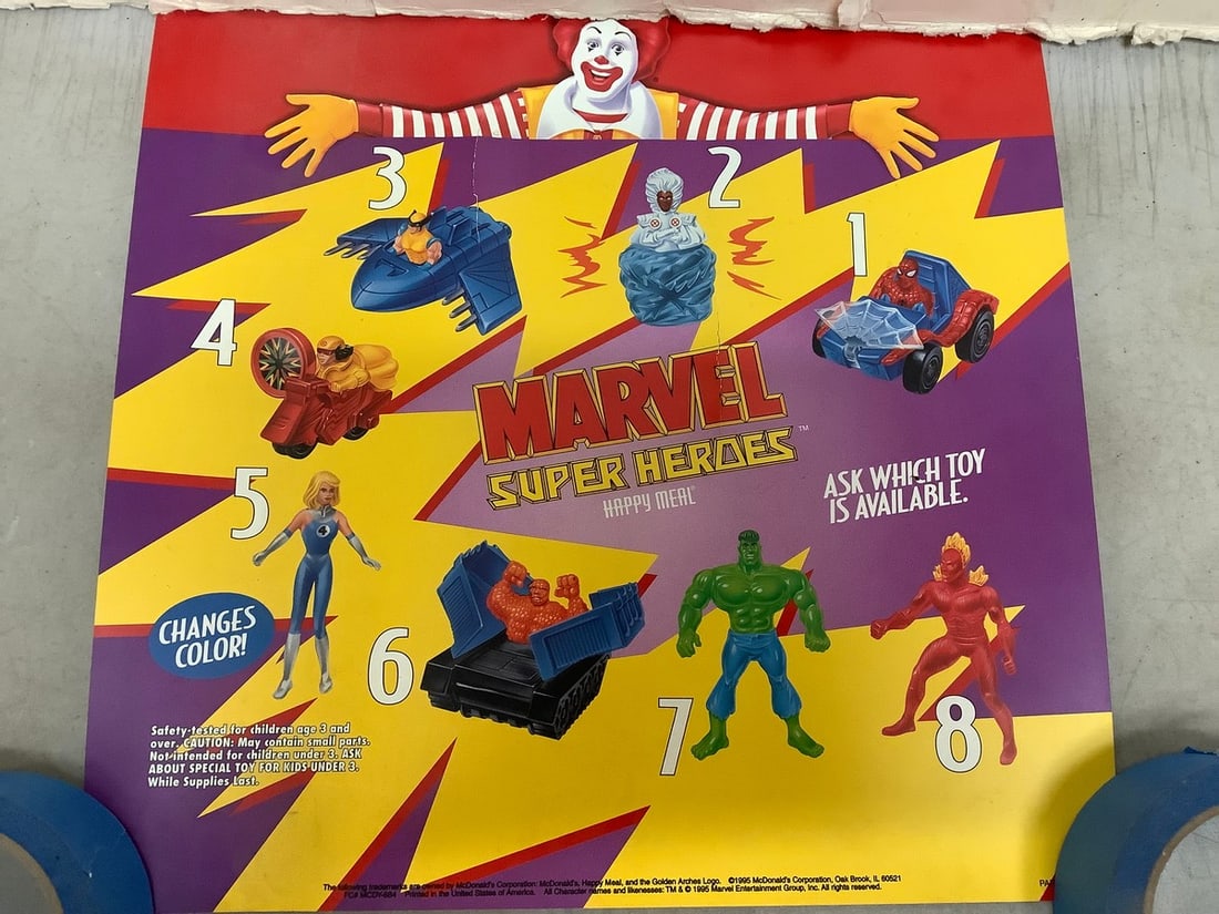 McDonld's Marvel Superheroes poster (1 of 1)