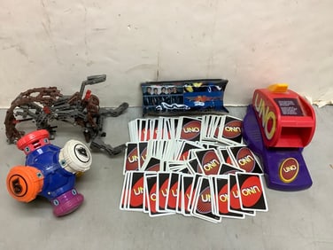 Uno card game, N Sync pencil case, and more