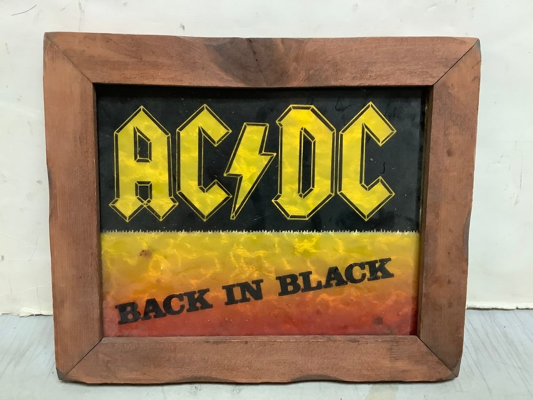 ACDC back in black framed wall decor(10in.x12in.) (1 of 1)