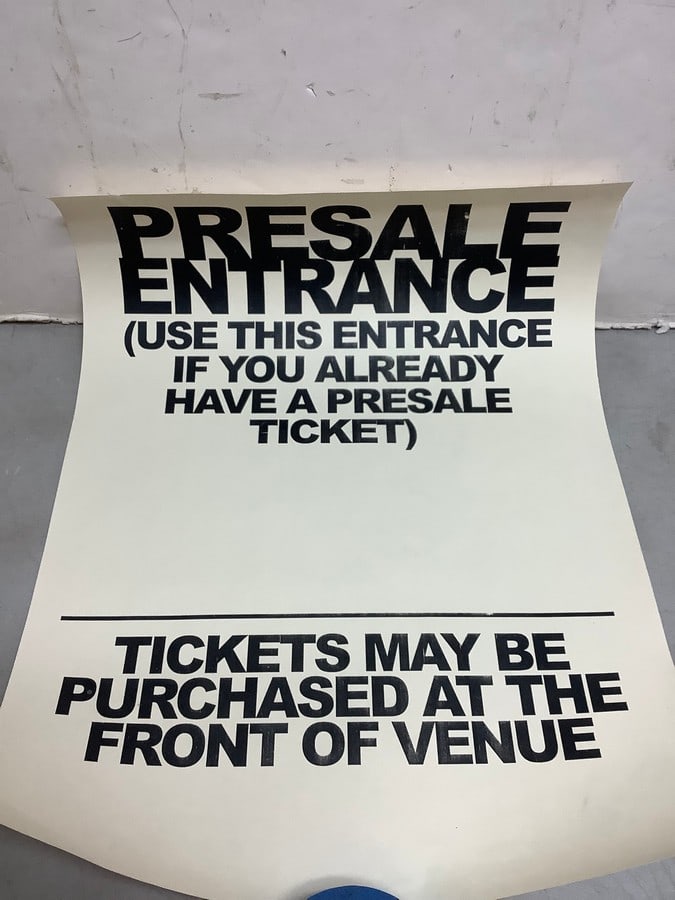 Concert entrance tickets poster(18in.x24in.): Concert entrance tickets poster(18in.x24in.)