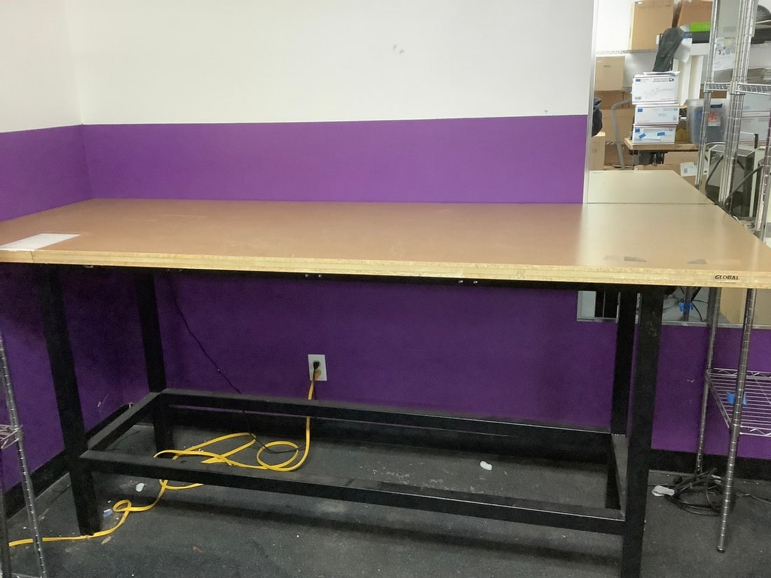 Global workstation table(8ft.x3ft.x3.5ft.) (1 of 1)