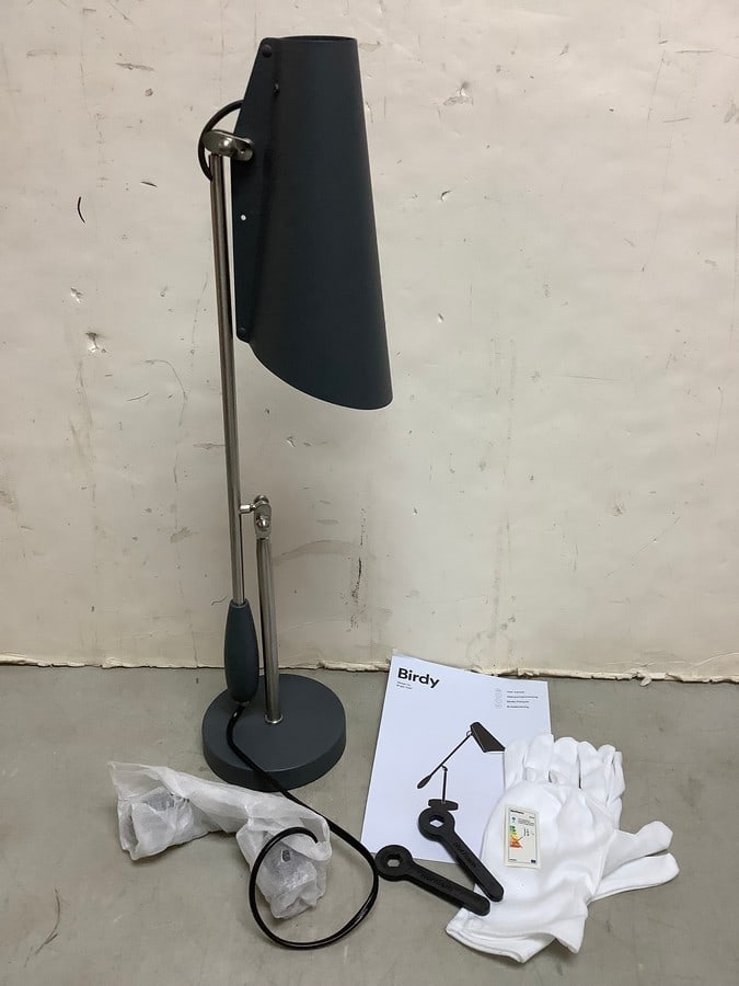 Birdy grey/steel light fixture (20.75in.tall) design by Birger Dahl (1 of 1)