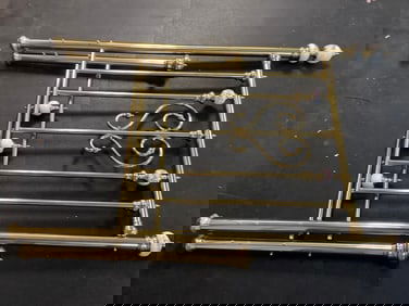 Twin size bed brass heaboard and footboard