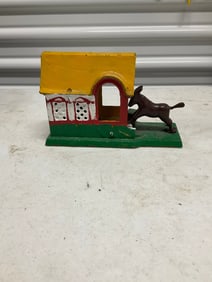 vintage taiwan mechanical cast iron bank