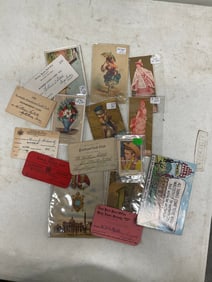 lot of vintage emphemera paperwork, postcards and more