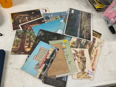 large amount of postcards and more
