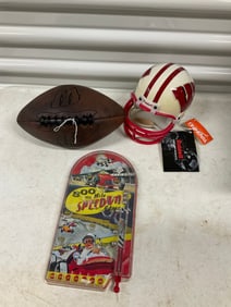 football, washington mini helmet and more
