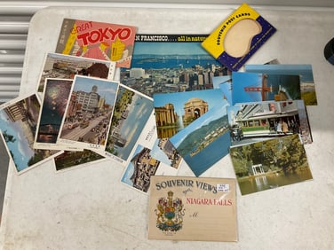lot of vintage postcards