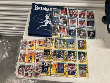 lot of various years baseball cards with binder