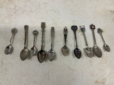 lot of 10 collectable spoons