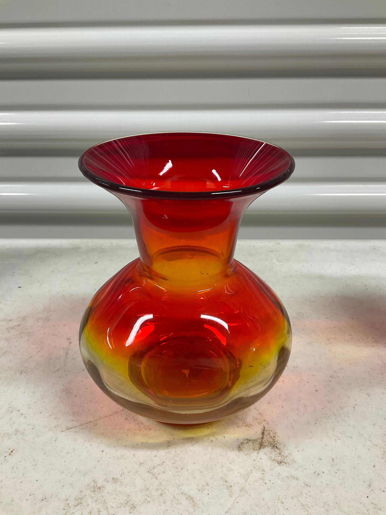 mcm blenko hand blown art glass vase 6.5" tall (1 of 1)