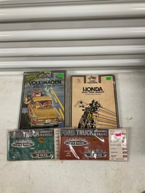lot of vintage car manuals