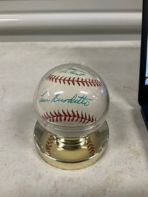 lew burdette signed baseball