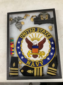 united states navy shadow box 16x13