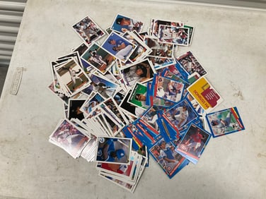 lot of baseball cards of various teams and years
