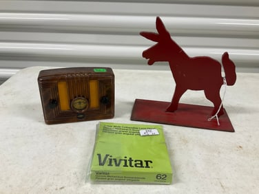 Xonex radio, vivitar lens, and more