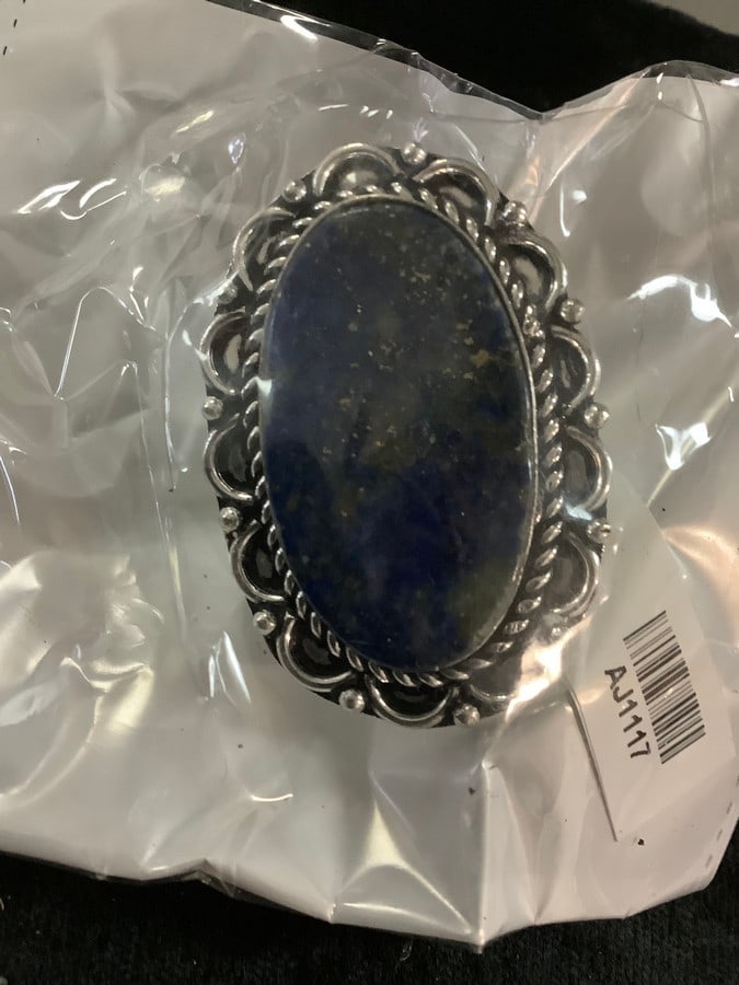 NEW german silver ring sodalite size 6 (1 of 1)