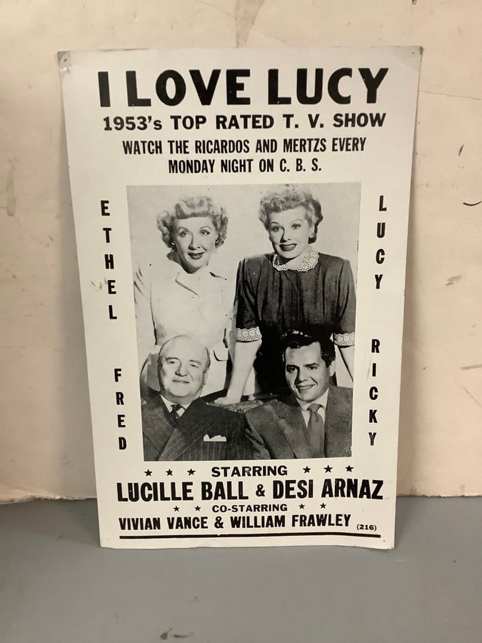 Vintage i love lucy 1953's top rated tv show poster 22x14 (1 of 1)