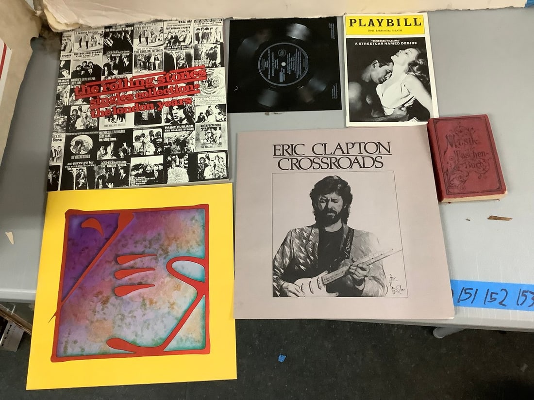 Vintage rock music books and playbill: Vintage rock music books and playbill