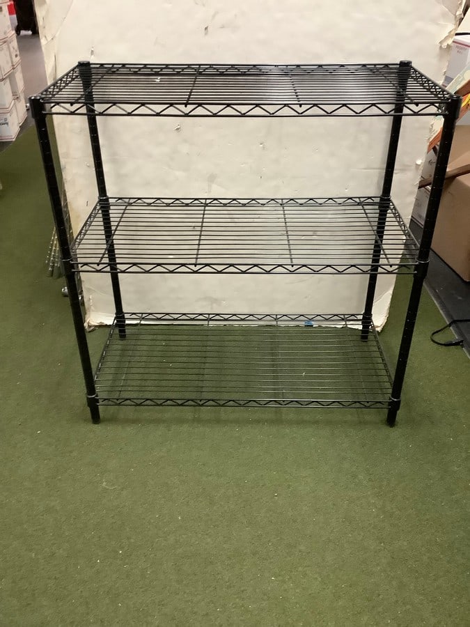 Black metal rack 36x36x18: Black metal rack 36x36x18