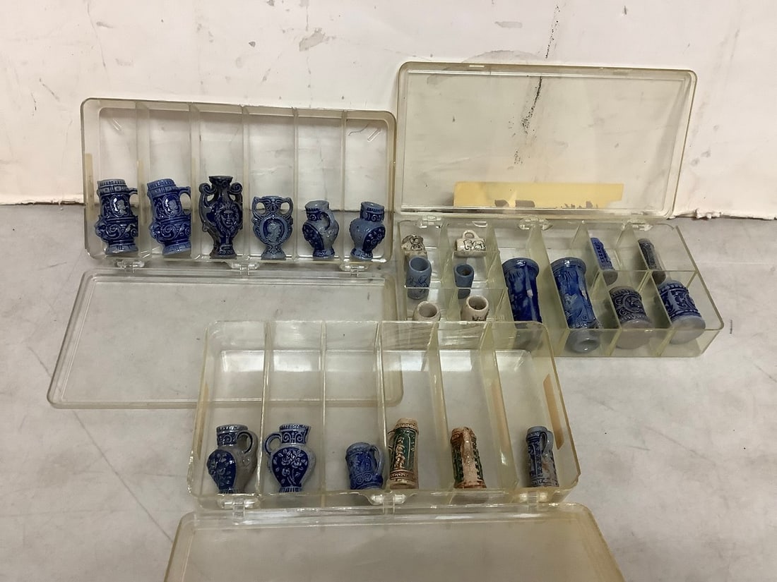 Miniature steins (a few chipped) 2.75in tallest (1 of 1)