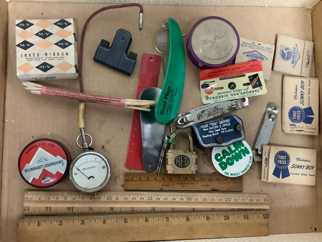 Vintage Advertising - Matches, Shoe Horns, Inked Ribbon and more: Vintage Advertising - Matches, Shoe Horns, Inked Ribbon and more