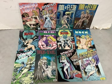 Various Adult Comics (Domino Lady, The Iron Devil, Idol of Flesh, and more)