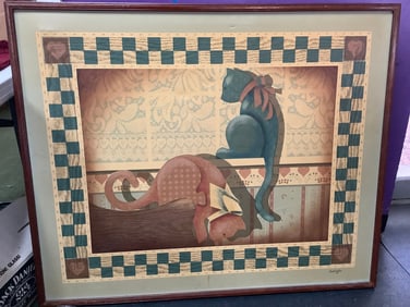 Framed Artwork - Signed Huntington (37inx45in)