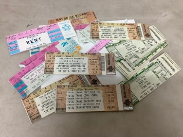 Vintage Concert Ticket Stub Lot - Boston, The Who, Scorpions, and more