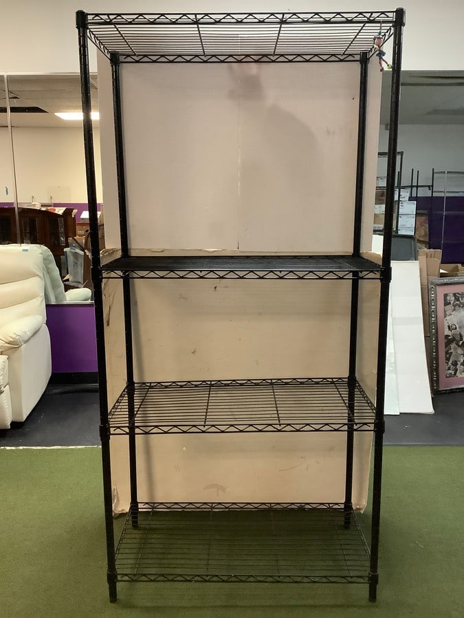 4 shelf metal rack(35.5in.x18in.x74in.) (1 of 1)