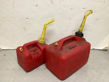 Empty gas cans(1 gallon, 2.5 gallons)