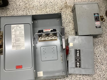 Lot of 3 G electrical panel boxes