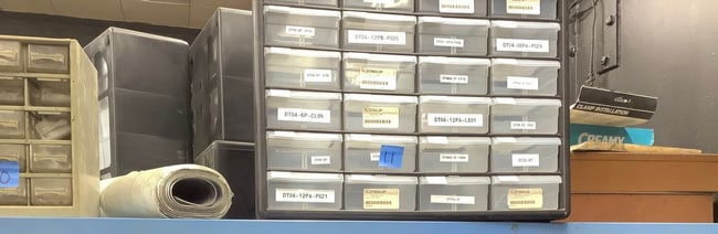 Shelf lot of test equipment