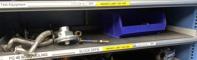 Shelf lot of test equipment