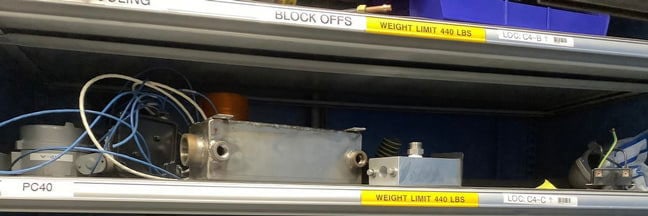 Shelf lot of test equipment