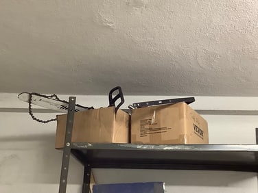 Stihl chainsaw and boxes