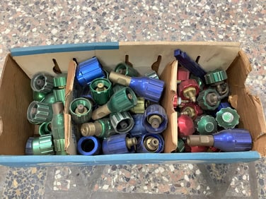 Box full of oxy acetylene valves